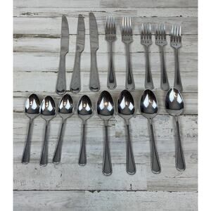 Pfaltzgraff AMERICAN BEAD Everyday 18/0 Flatware 16 Pc Knife, Fork, Spoons